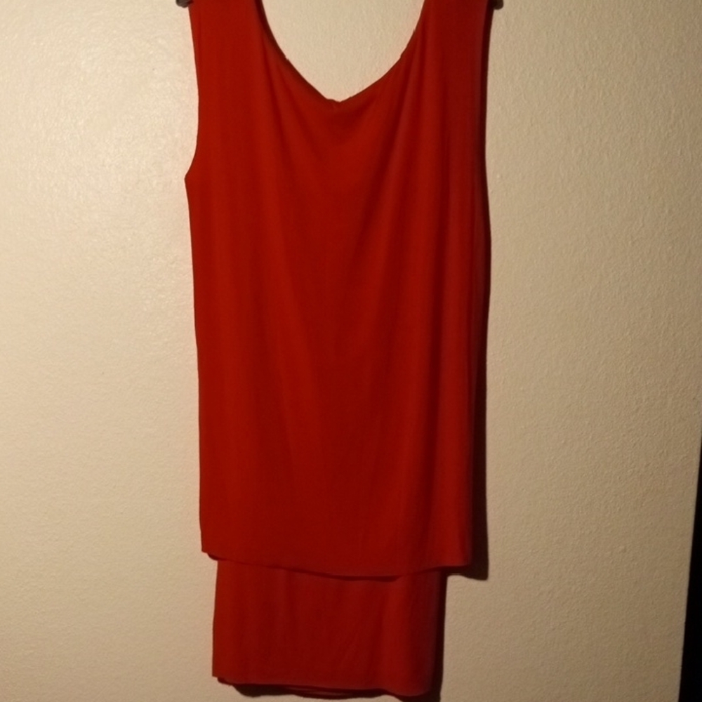 Vibrant Red Sleeveless Dress